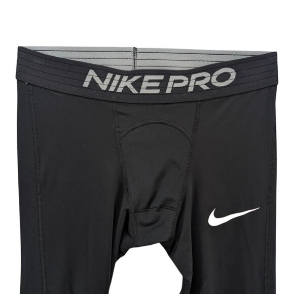 Nike Pro Compression Tight Pants Mens Black Athletic Base Layer Stretch Size M - Picture 3 of 9
